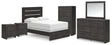 Hollivern 7-Piece Full Panel Bed with Mirrored Dresser, Chest and 2 Nightstands (Full Panel Headboard/Footboard, Full Panel Rails, Dresser, Bedroom Mirror, Chest of Drawers, Nightstand, Nightstand)