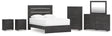 Hollivern 7-Piece Queen Panel Bed with Mirrored Dresser, Chest and 2 Nightstands (Queen Panel Headboard/Footboard, Queen Panel Rails, Dresser, Bedroom Mirror, Chest of Drawers, Nightstand, Nightstand)