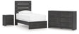 Hollivern 4-Piece Twin Panel Bed with Dresser and Nightstand (Twin Panel Headboard/Footboard, Twin Panel Rails, Dresser, Nightstand)