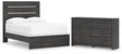 Hollivern 3-Piece Full Panel Bed with Dresser (Full Panel Headboard/Footboard, Full Panel Rails, Dresser)