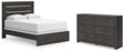 Hollivern 3-Piece Queen Panel Bed with Dresser (Queen Panel Headboard/Footboard, Queen Panel Rails, Dresser)