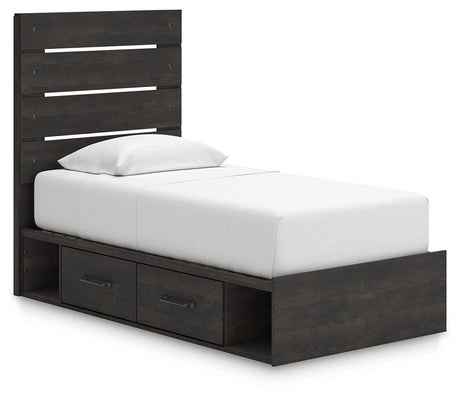 Hollivern Twin Panel Bed with Storage (Bed Size: Twin)