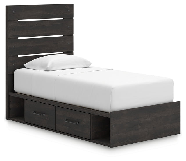 Hollivern Twin Panel Bed with Storage (Bed Size: Twin)