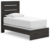 Hollivern 5-Piece Twin Panel Bed with Mirrored Dresser and Nightstand (Twin Panel Headboard/Footboard, Twin Panel Rails, Dresser, Bedroom Mirror, Nightstand)