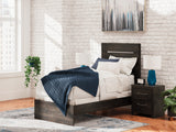 Hollivern 6-Piece Twin Panel Bed with Mirrored Dresser and 2 Nightstands (Twin Panel Headboard/Footboard, Twin Panel Rails, Dresser, Bedroom Mirror, Nightstand, Nightstand)