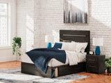 Hollivern 5-Piece Full Panel Bed with Storage with Dresser and Nightstand (Platform Full Roll Slats, Twin/Full Side Storage with Rail, Full Panel Headboard/Footboard, Dresser, Nightstand)