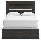 Hollivern 4-Piece Full Panel Bed with Mirrored Dresser (Full Panel Headboard/Footboard, Full Panel Rails, Dresser, Bedroom Mirror)
