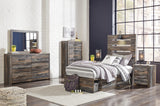 Drystan Twin Panel Bed with Storage, Dresser, Mirror and Chest (Bed Size: Twin)