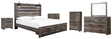 Drystan 8-Piece King Panel Bed with Storage with Mirrored Dresser, Chest and 2 Nightstands (Chest of Drawers, Dresser, Bedroom Mirror, Nightstand, Nightstand, King Panel Headboard, King Panel Rails, King Storage Footboard)