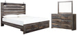 Drystan King Panel Storage Bed, Dresser and Mirror (Bed Size: King)