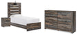 Drystan Twin Panel Bed with Storage, Dresser and Nightstand