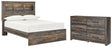 Drystan 4-Piece Full Bookcase Bed with Dresser (Dresser, Full Panel Footboard, Full Bookcase Headboard, Full Panel Rails)