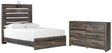 Drystan 4-Piece Full Panel Bed with Dresser (Dresser, Full Panel Footboard, Full Panel Rails, Full Panel Headboard)