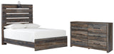 Drystan 4-Piece Full Panel Bed with Dresser (Dresser, Full Panel Footboard, Full Panel Rails, Full Panel Headboard)