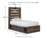 Drystan Queen Panel Bed with 2 Storage Drawers (Bed Size: Twin)