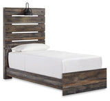 Drystan Twin Panel Bed with Storage, Dresser and Nightstand