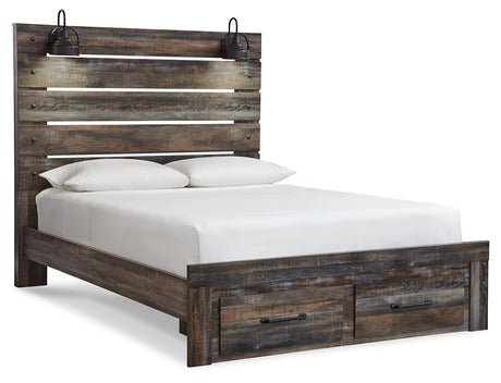 Drystan Queen Panel Bed with 2 Storage Drawers (Bed Size: Queen)