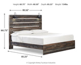 Drystan King Panel Bed, Dresser, Mirror, and Nightstand (Bed Size: King)