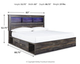 Drystan King Bookcase Storage Bed, Dresser, Mirror, Chest and 2 Nightstands (Bed Size: King)