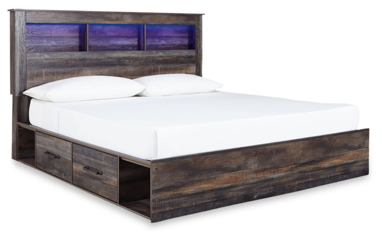 Drystan King Storage Bed, Dresser, Mirror, Chest and Nightstand