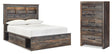 Drystan Full Bookcase Storage Bed and Chest (Bed Size: Full)