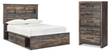 Drystan Full Bookcase Storage Bed and Chest (Bed Size: Full)