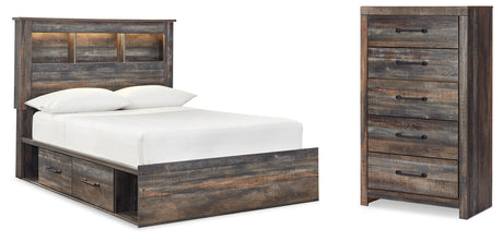 Drystan Full Bookcase Storage Bed and Chest (Bed Size: Full)