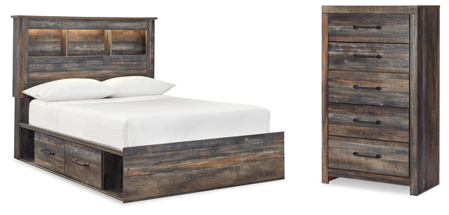 Drystan Full Bookcase Storage Bed and Chest (Bed Size: Full)