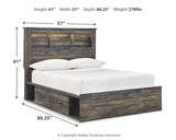 Drystan Full Bookcase Bed with 2 sided Storage, Dresser and Nightstand