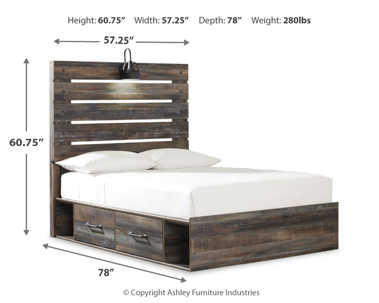 Drystan Queen Panel Bed with 4 Storage Drawers (Bed Size: Full)