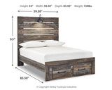 Drystan Queen Panel Bed with 2 Storage Drawers (Bed Size: Full)