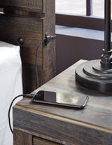 Drystan King Panel Storage Bed, Dresser, Mirror and Nightstand (Bed Size: King)