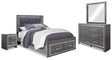 Lodanna Queen Storage Bed, Dresser, Mirror and 2 Nightstands (Bed Size: Queen)