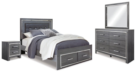 Lodanna Queen Storage Bed, Dresser, Mirror and 2 Nightstands (Bed Size: Queen)