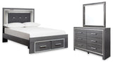 Lodanna Full Storage Bed, Dresser and Mirror