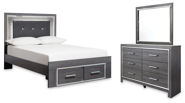 Lodanna Full Storage Bed, Dresser and Mirror