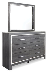 Lodanna Queen Upholstered Panel Bed, Dresser, Mirror and Nightstand (Bed Size: Queen)