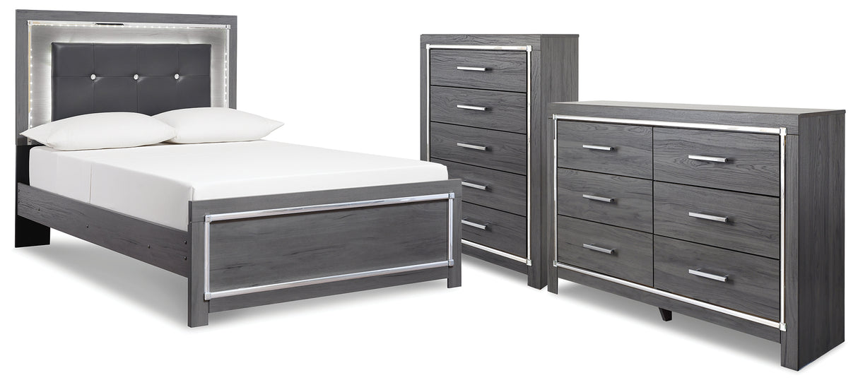 Lodanna Full Panel Bed, Dresser and Chest