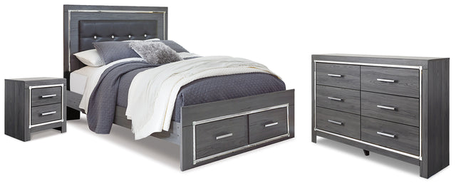 Lodanna Queen Storage Bed, Dresser and Nightstand