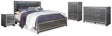 Lodanna King Upholstered Panel Bed, Dresser, Chest and 2 Nightstands