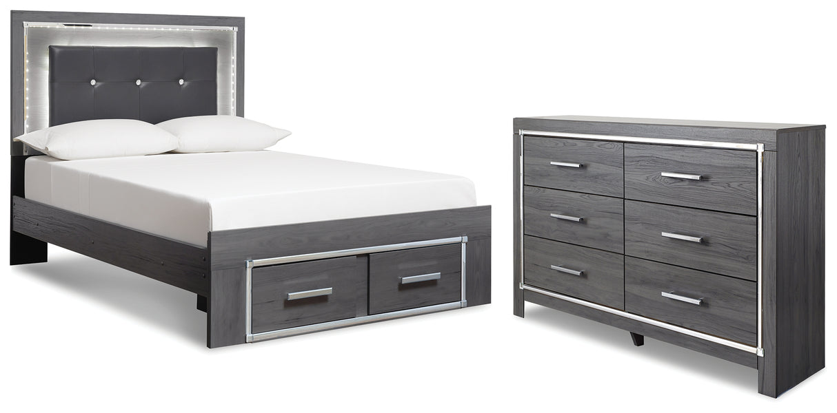 Lodanna Full Panel Storage Bed and Dresser