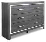 Lodanna 4-Piece Full Panel Bed with 2 Storage Drawers with Dresser (Dresser, Full Storage Footboard, Full Panel Rails, Full Upholstered Panel Headboard)