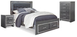 Lodanna Queen Storage Bed, Chest and Nightstand (Bed Size: Queen)