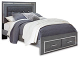 Lodanna Queen Upholstered Panel Storage Bed, Dresser, Mirror, and Nightstand (Bed Size: Queen)
