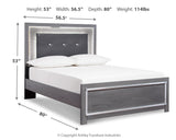 Lodanna Full Upholstered Panel Bed, Dresser, Mirror, and Nightstand