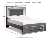 Lodanna Queen Panel Bed with 2 Storage Drawers (Bed Size: Full)