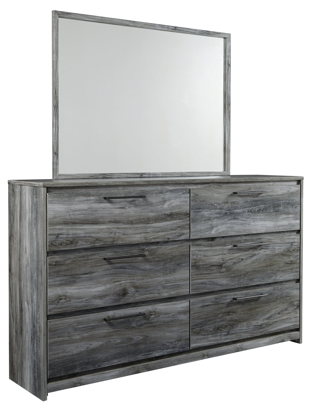 Baystorm 4-Piece Twin Panel Headboard with Mirrored Dresser and Nightstand (Dresser, Bedroom Mirror, Twin Panel Headboard, Nightstand)