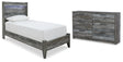 Baystorm 3-Piece Twin Panel Bed with Dresser (Twin Panel Footboard with Rails, Twin Panel Headboard, Dresser)