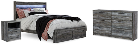 Baystorm Queen Panel Storage Bed, Dresser and Nightstand (Bed Size: Queen)