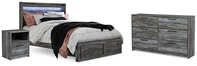 Baystorm Queen Panel Storage Bed, Dresser and Nightstand (Bed Size: Queen)